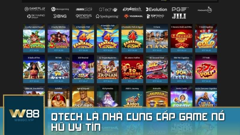 QTech là nhà cung cấp nổi tiếng với sự đa dạng trong các trò chơi slot