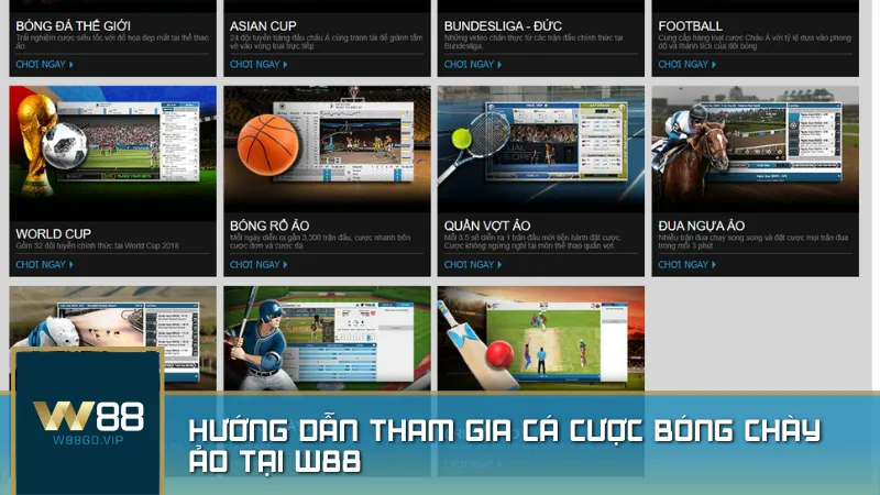 Hướng dẫn tham gia cá cược bóng chày ảo tại W88 – Đơn giản, nhanh chóng, sẵn sàng khám phá thế giới thể thao mô phỏng đỉnh cao.