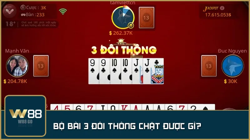 Bộ bài 3 đôi thông chặt được gì?